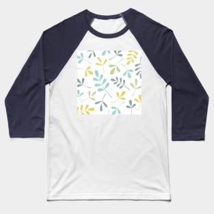 Assorted Lg Leaf Silhouettes Color Mix Baseball T-Shirt